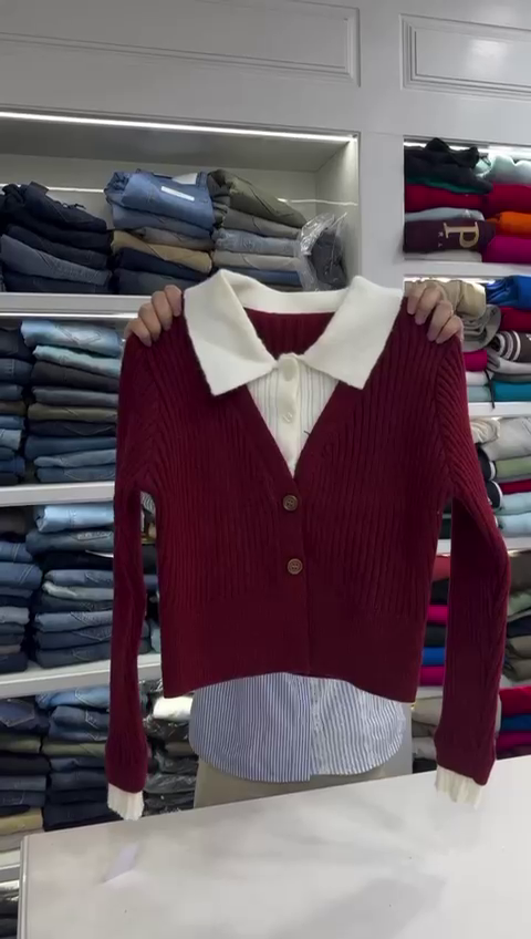 Womens Fall Long Sleeve Sweaters V Neck Cable Knitted Pullover Casual Soft Top - Image 3